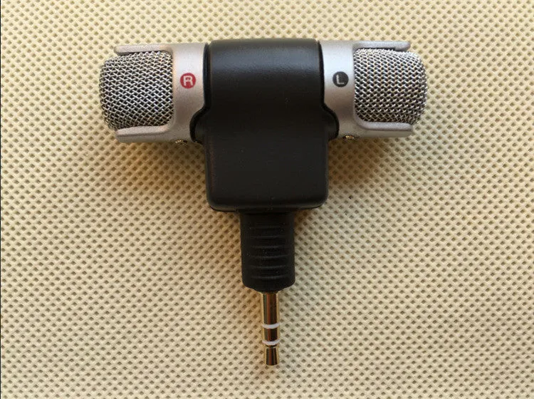 Mini wireless condenser microphone for computer camera recording omni-directional with over 12 hours battery