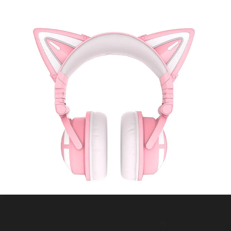 Cute Girl Game Gaming White Wireless Headset with microphone in Elf Black 3G colour