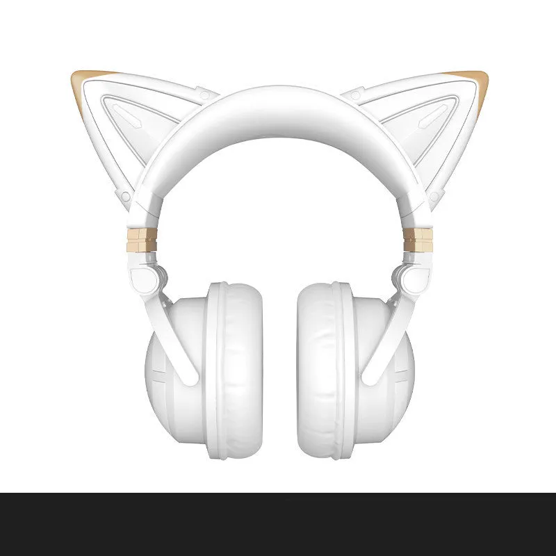 Cute Girl Game Gaming White Wireless Headset with microphone in Elf Black 3G colour