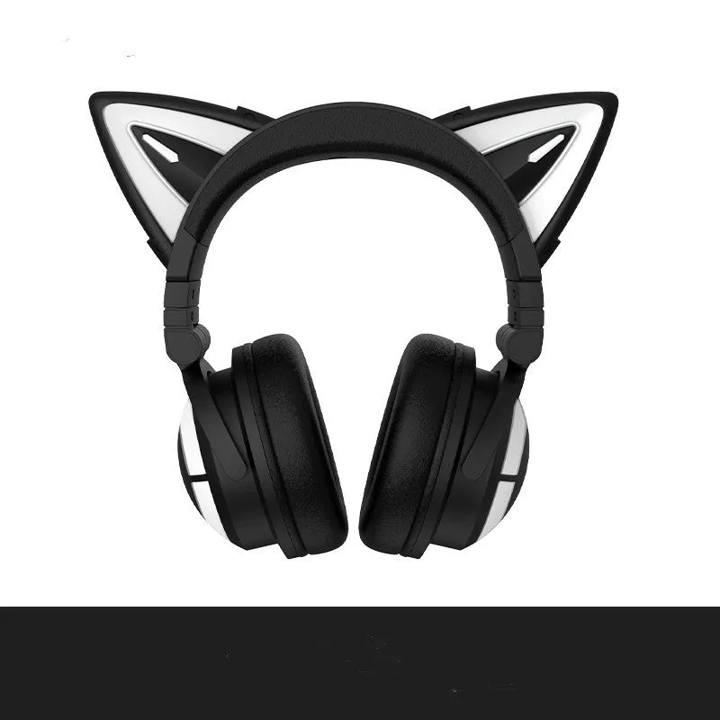 Cute Girl Game Gaming White Wireless Headset with microphone in Elf Black 3G colour