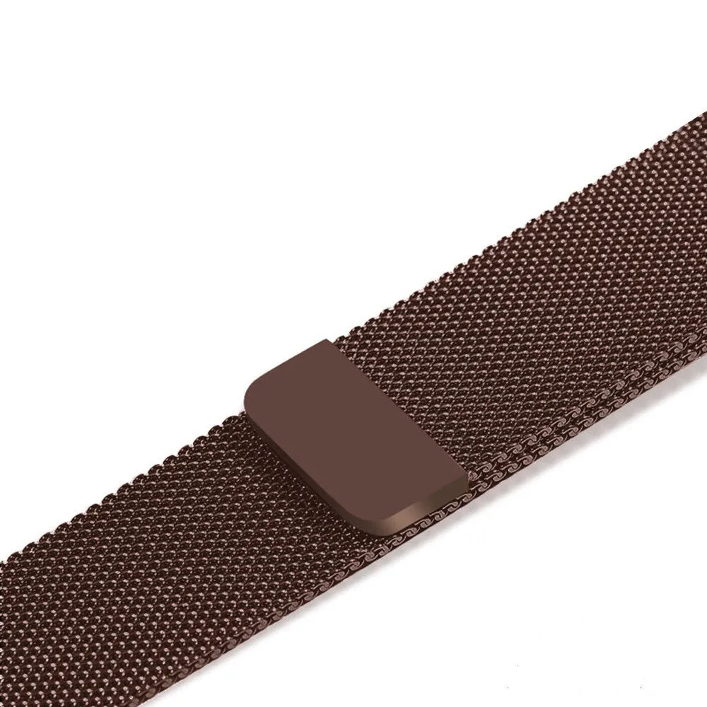 Stainless steel metal watch strap shown in silver, suitable for 38mm or 42mm watches.