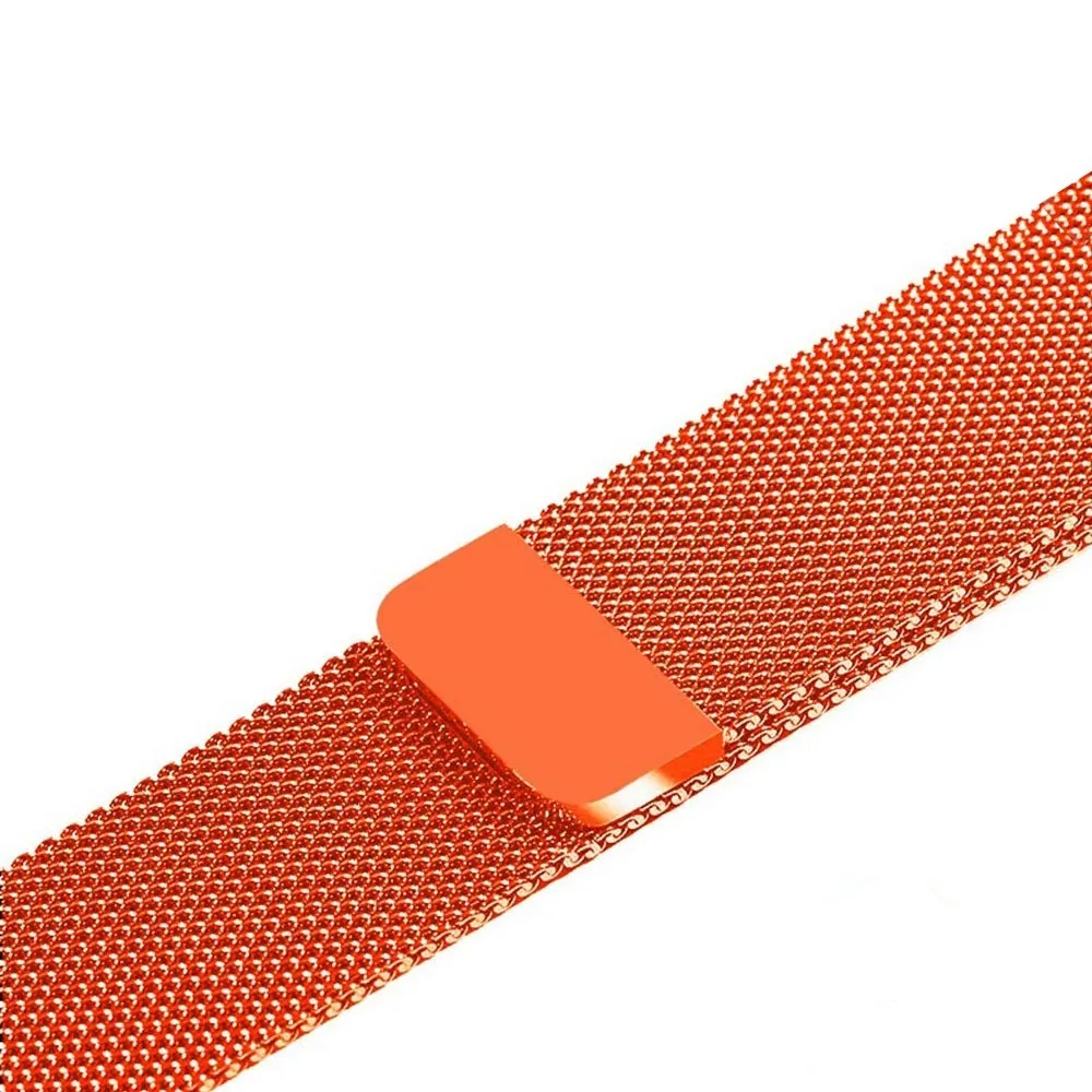 Stainless steel metal watch strap shown in silver, suitable for 38mm or 42mm watches.