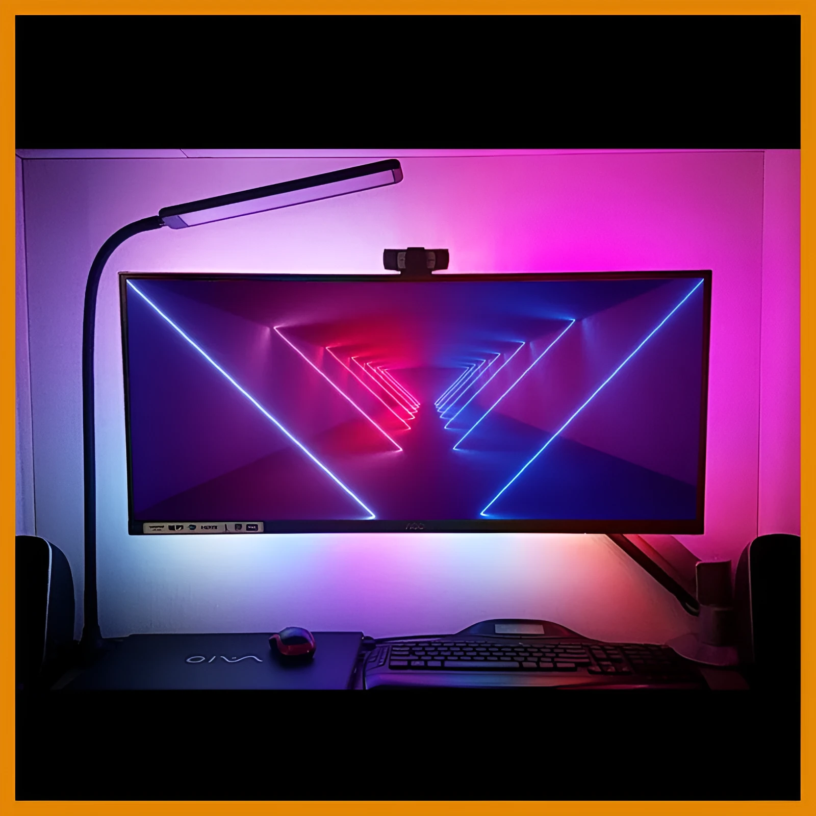 LED monitor TV background sync colour overflow light belt with 60 beads per metre and 10mm width