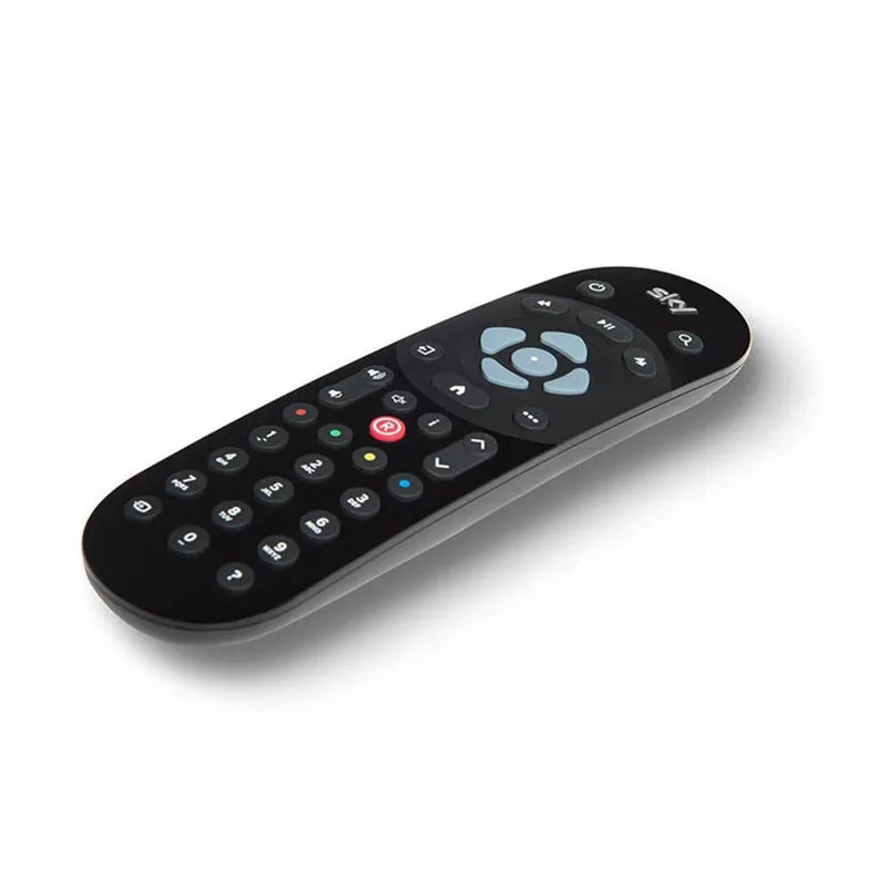 Black ABS universal replacement remote controller for Sky Q TV box, 175mm length