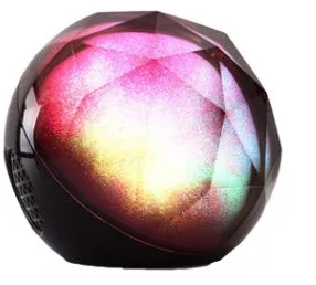 Compact LED seven-color Bluetooth speaker magic ball with colour-changing lights on a plain background