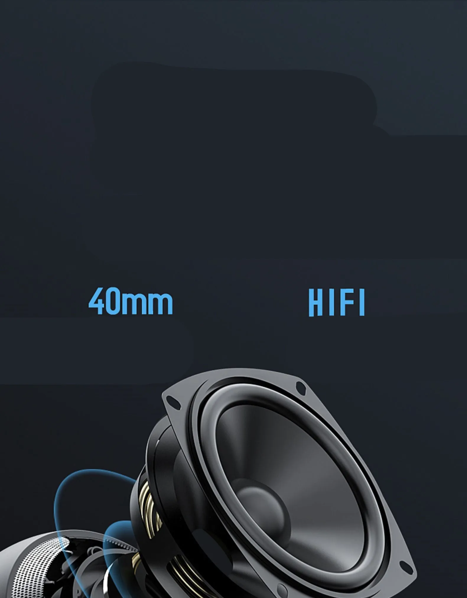 Mini portable Bluetooth speaker in black with compact 76x76x63mm plastic shell and USB port