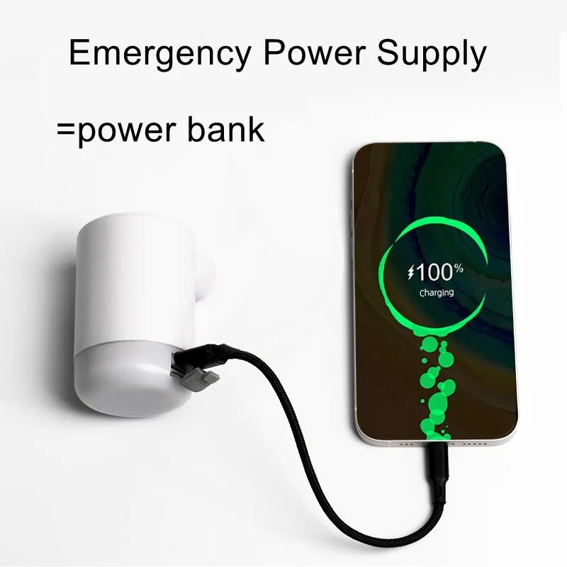 Outdoor Products P2 PRO portable mini camping air pump in black with USB cable and five nozzle accessories
