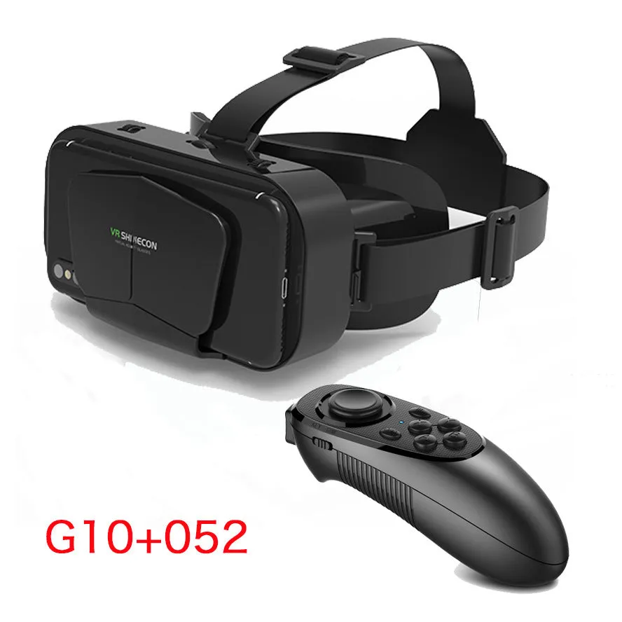 G10 black ABS virtual reality headset for 4.7-7 inch smartphones with lens cloth and manual