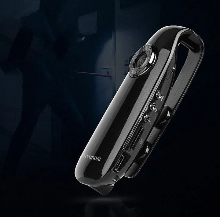 Black portable HD video recording pen with ABS plastic shell and micro USB port