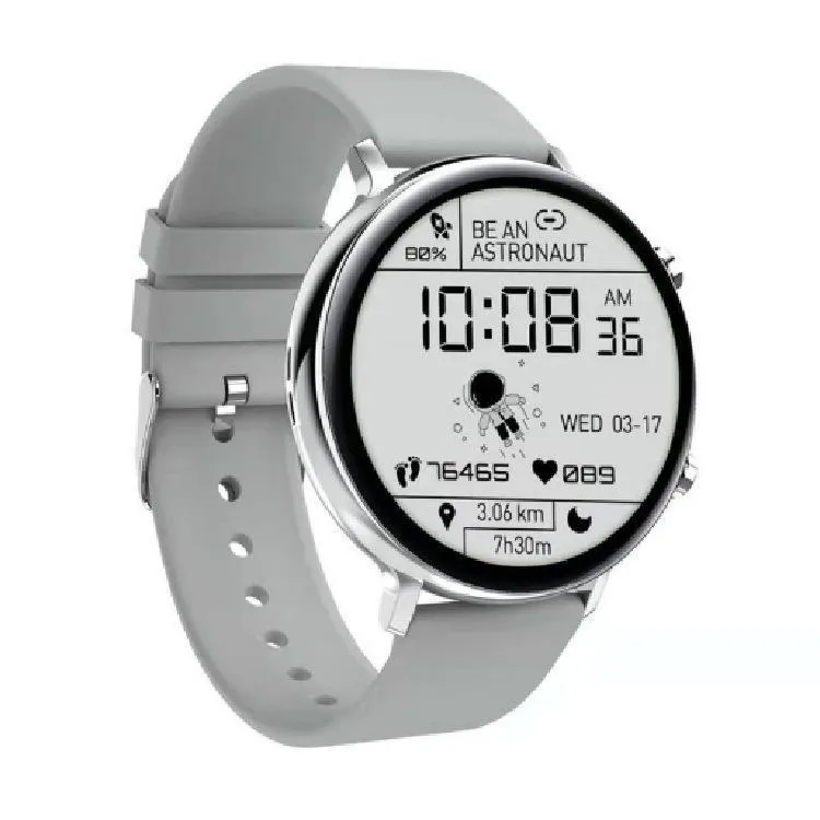 Smart watch with aluminium alloy bezel and carbon fiber back, showing Bluetooth calling interface on screen