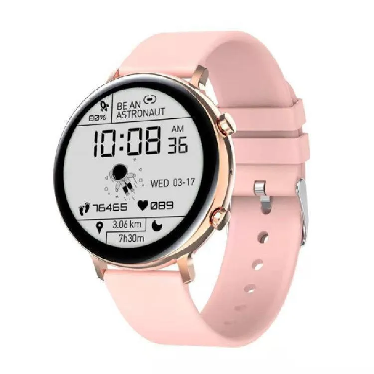 Smart watch with aluminium alloy bezel and carbon fiber back, showing Bluetooth calling interface on screen