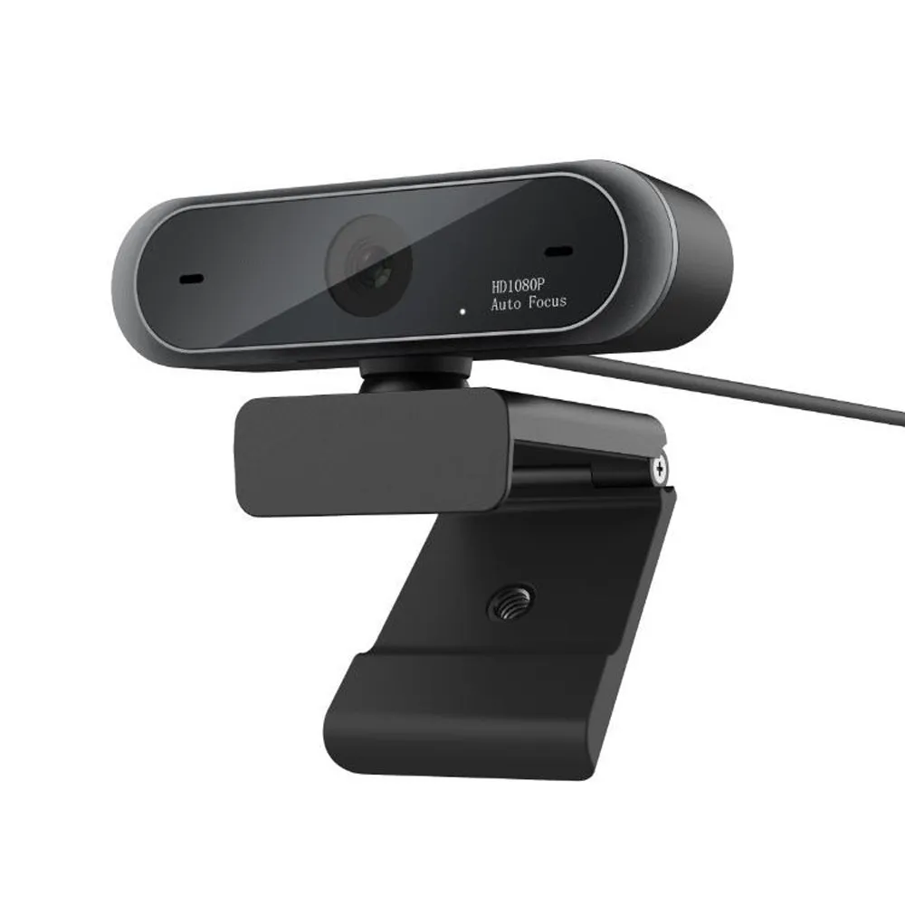 1080P black conference video webcam with 2MP USB 2.0 3.0 sensor for computer video calls