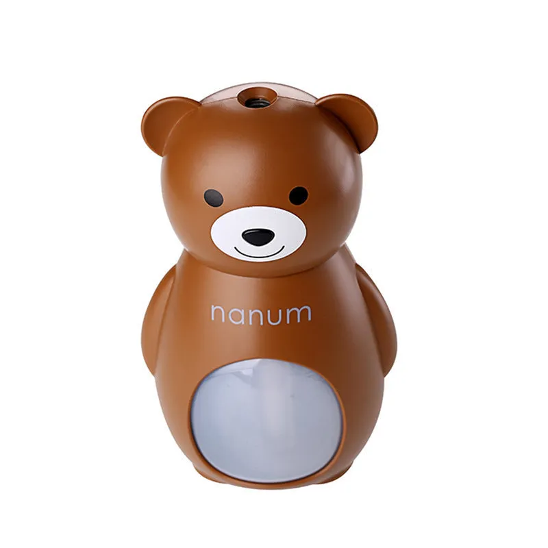 USB mini humidifier, animal-shaped, ultrasonic, 2W, timer 2-8 hours, in blue colour on a desk