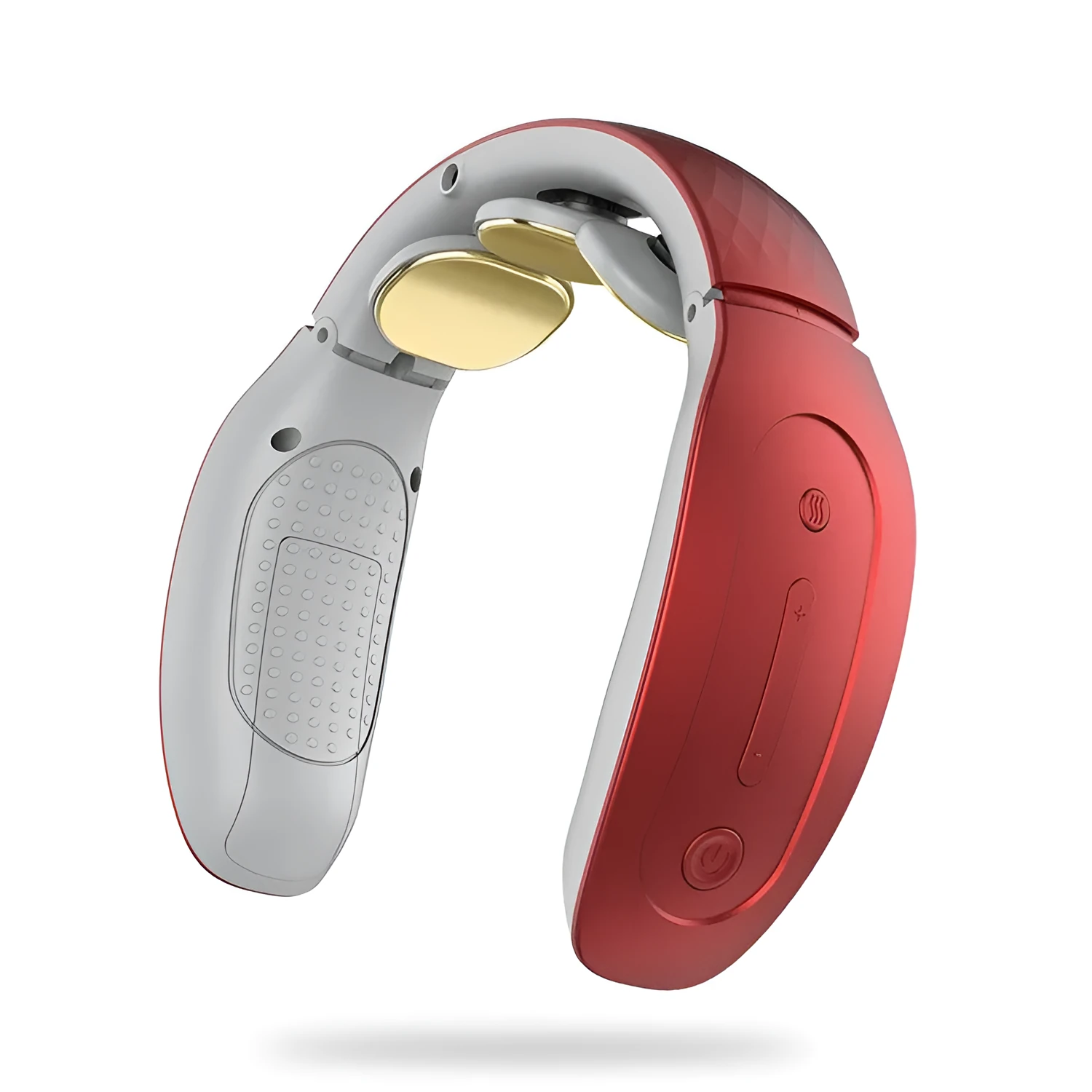 Red and white intelligent cervical massager handheld device with three contact points