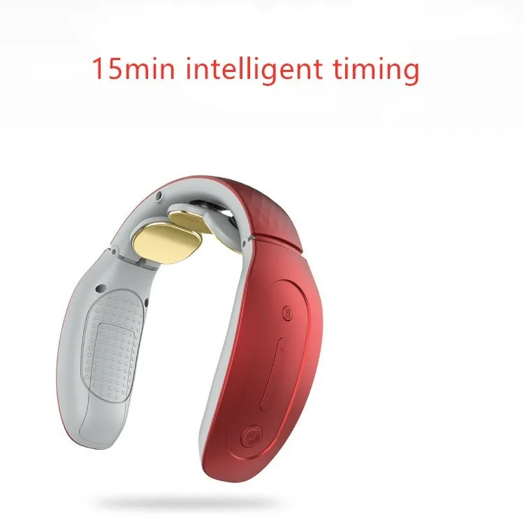 Red and white intelligent cervical massager handheld device with three contact points