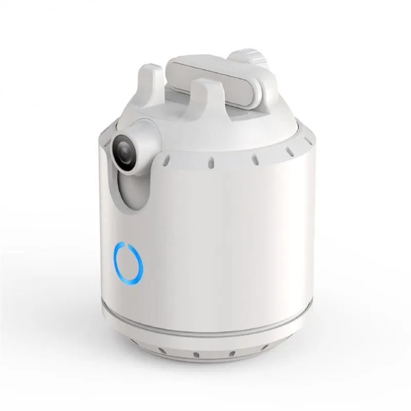 Intelligent dual axis camera in black with 360° horizontal rotation and smooth panning