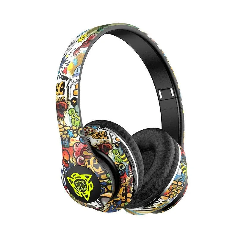 Wireless Bluetooth headset head-mounted design ABS material creative style