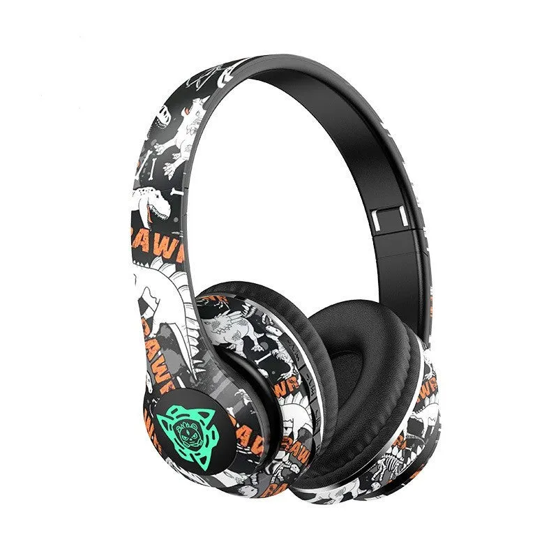 Wireless Bluetooth headset head-mounted design ABS material creative style