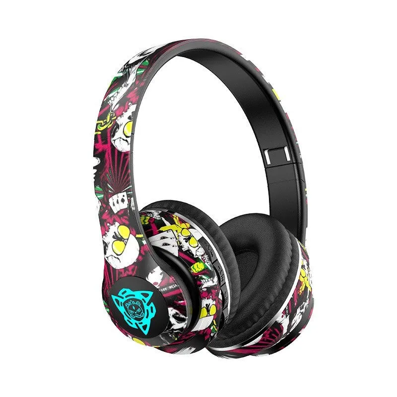 Wireless Bluetooth headset head-mounted design ABS material creative style