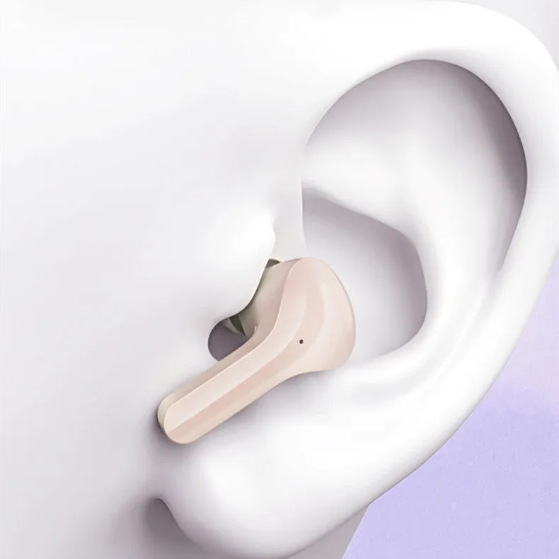 QX10 Bluetooth earphone with digital display, PC ABS material, in-ear design, black colour