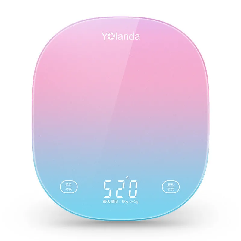 Smart kitchen scale with LCD display, choice of colours, 2g to 5000g weighing range, tare function