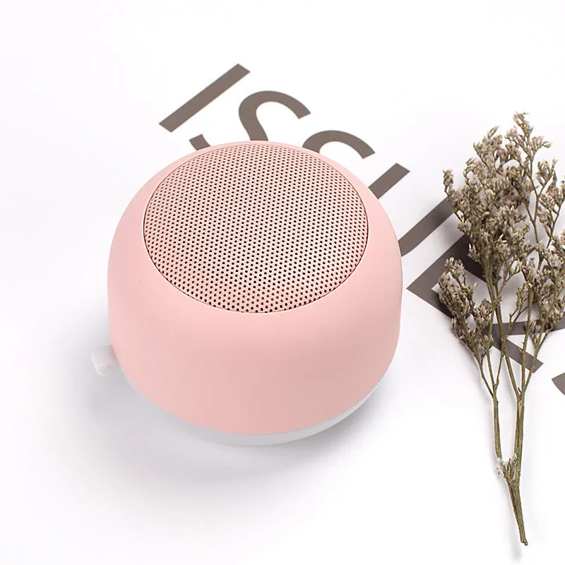 Mini wireless Bluetooth speaker in black with built-in lithium battery and USB port