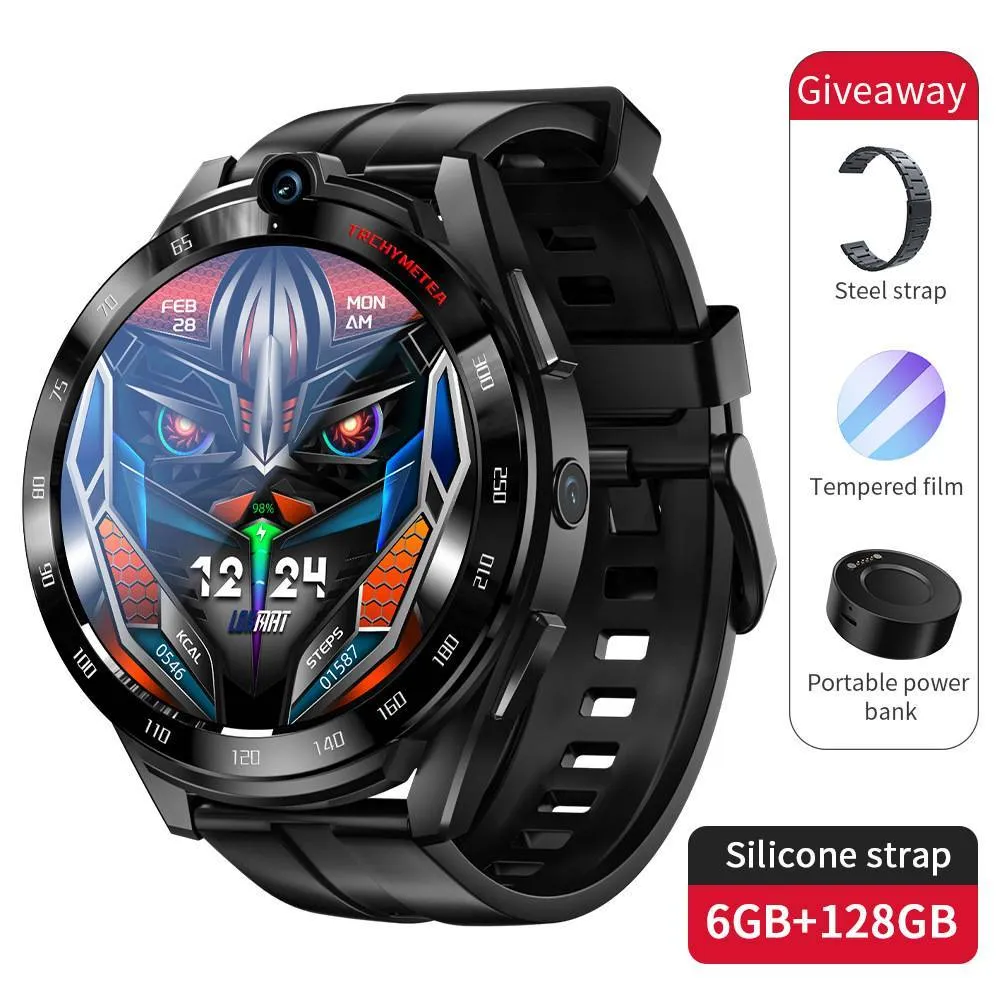 All Netcom student phone smart watch with dual camera 128G memory silicone strap 1.6-inch TFT screen