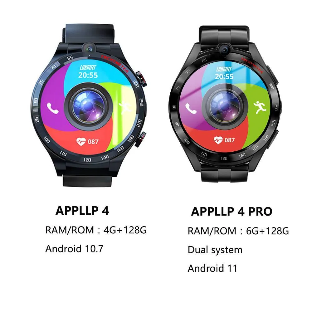 All Netcom student phone smart watch with dual camera 128G memory silicone strap 1.6-inch TFT screen