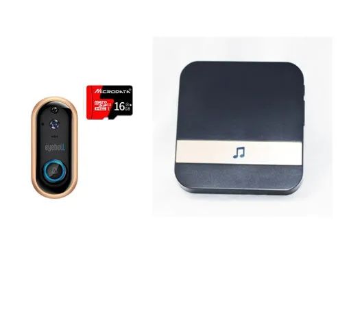 Wireless WiFi video doorbell with 1080P HD camera, infrared night vision, and two-way intercom, silver finish