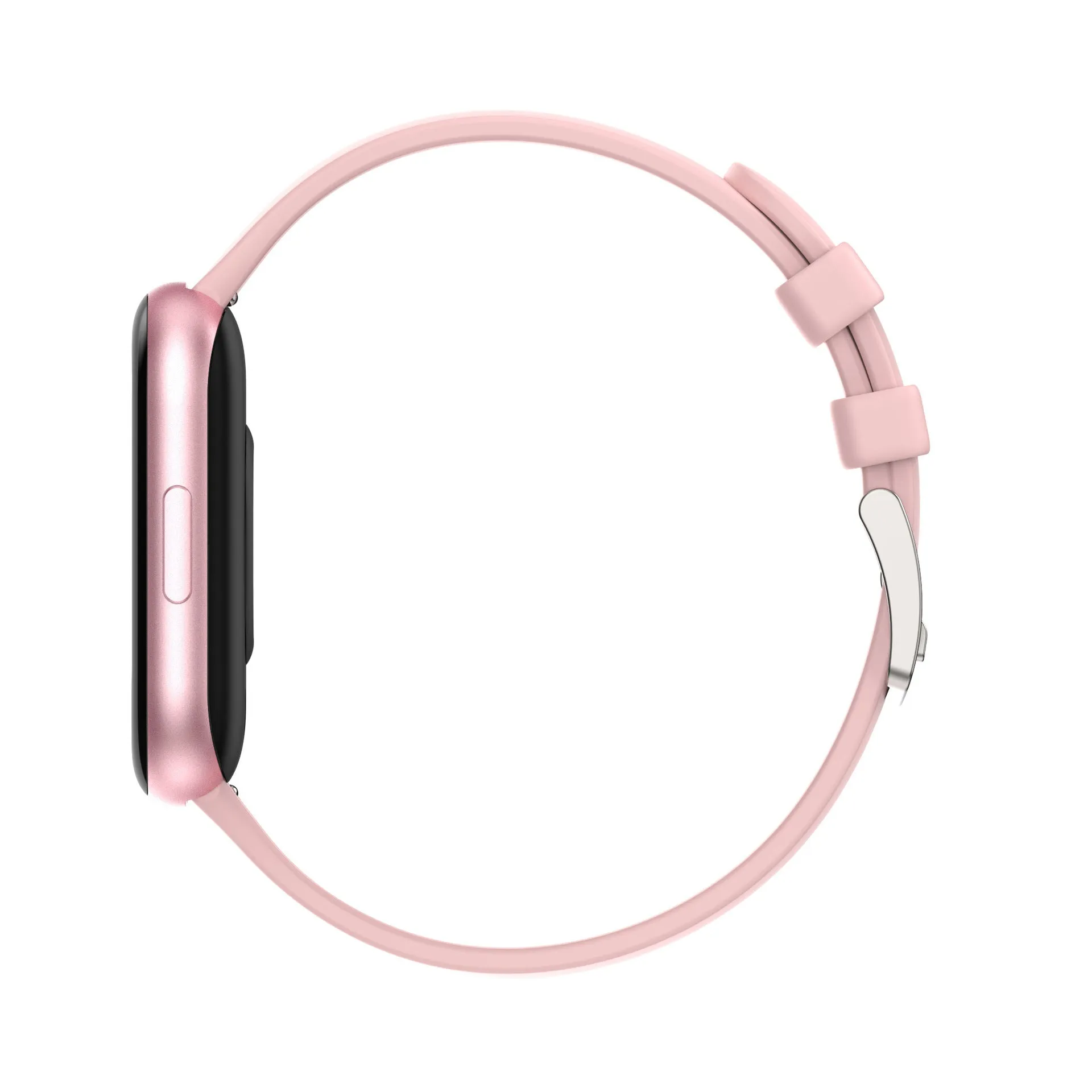 P25 full-touch heart rate monitoring sports smart bracelet with alloy case, 1.69 screen, and silicone strap in black