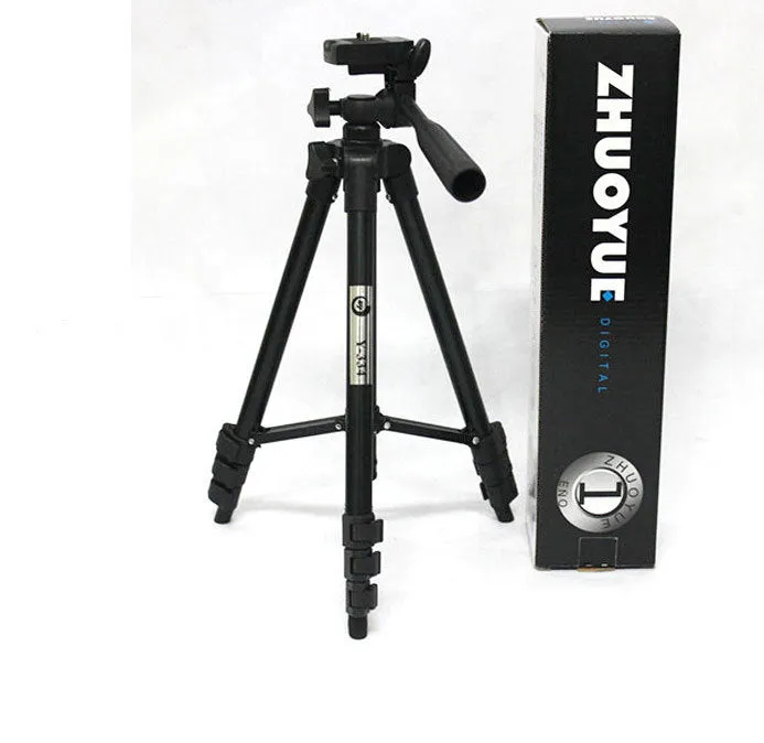 Y-334 universal camera tripod in black, folded to 35cm, compatible with Apple iPhone