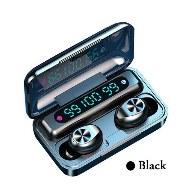 Binaural Bluetooth headset in black with voice control, Bluetooth 5.0, multi-point connection