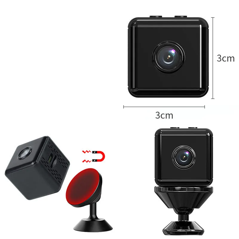 1080p white home security wifi surveillance camera with plastic body and USB cable, 145x75x40mm dimensions