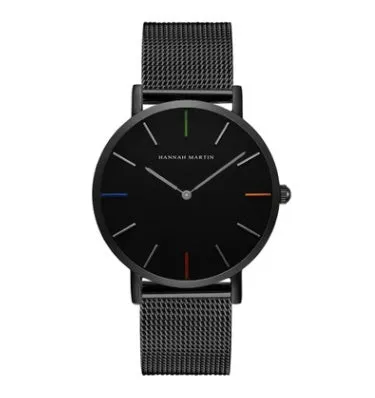 Hannah Martin ladies watch with rose gold stainless steel mesh strap and 36mm round dial