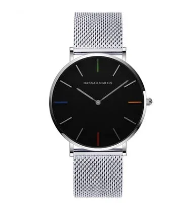 Hannah Martin ladies watch with rose gold stainless steel mesh strap and 36mm round dial