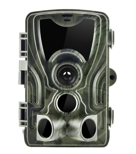 Green cellular trail camera for hunting with 16MP sensor, night vision, and IP65 waterproof rating
