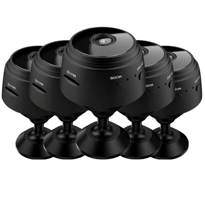 A9 WIFI wireless network camera black metal body 1080P HD indoor security camera with compact design