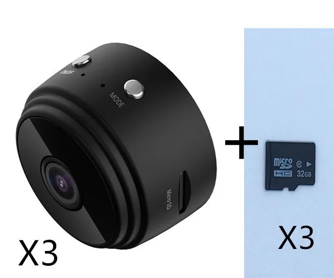 A9 WIFI wireless network camera black metal body 1080P HD indoor security camera with compact design