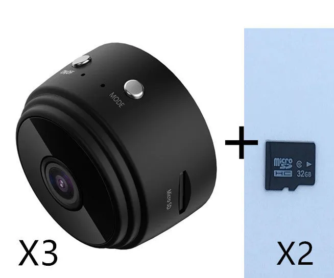 A9 WIFI wireless network camera black metal body 1080P HD indoor security camera with compact design