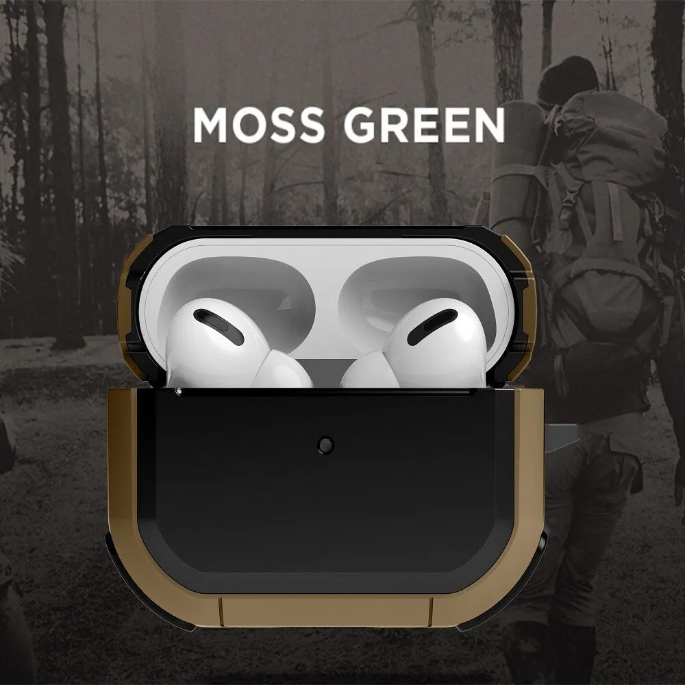AirPods protective shell in multiple colours showing TPU and PC construction for AirPods 1, 2 and Pro models