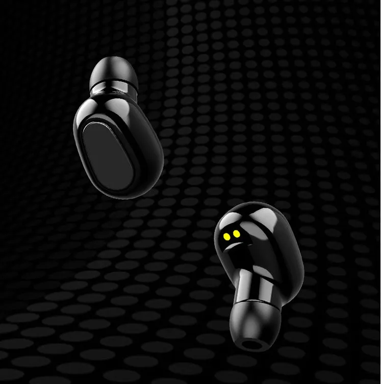XG8 noise reduction sports headphones in black with charging case on white background