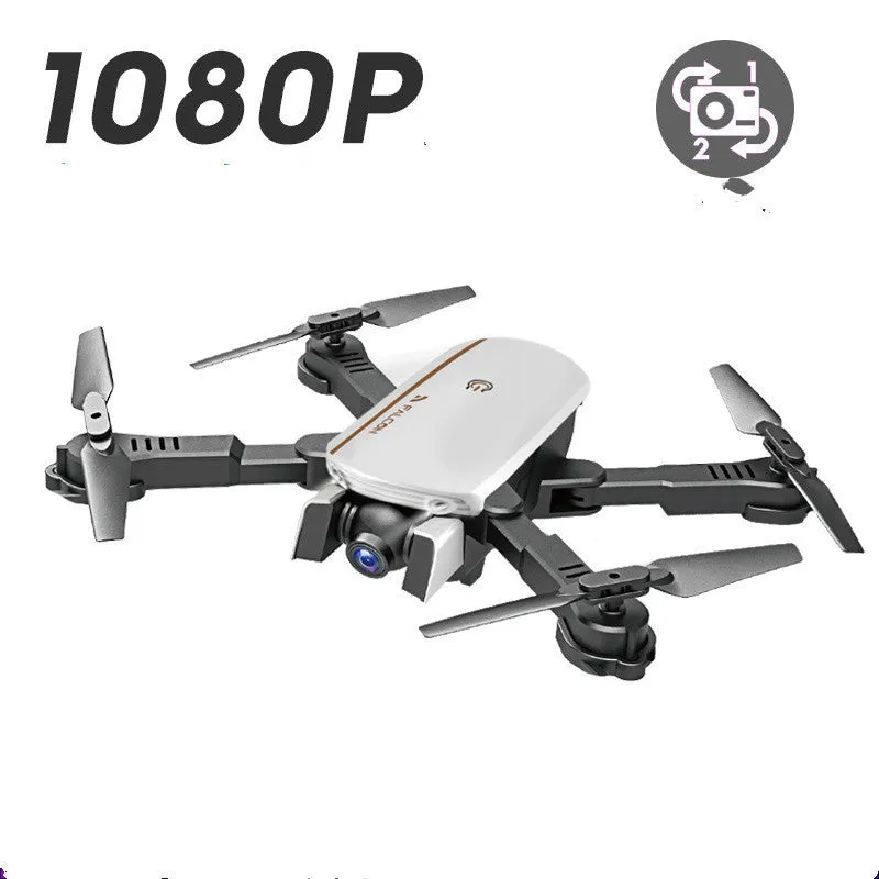 4K HD professional remote control quadcopter in black with one-key return and headless mode