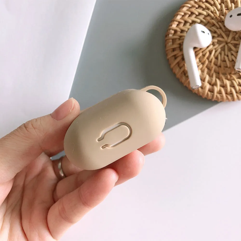 Milk tea silicone back cover for AirPods purple TPU soft shell