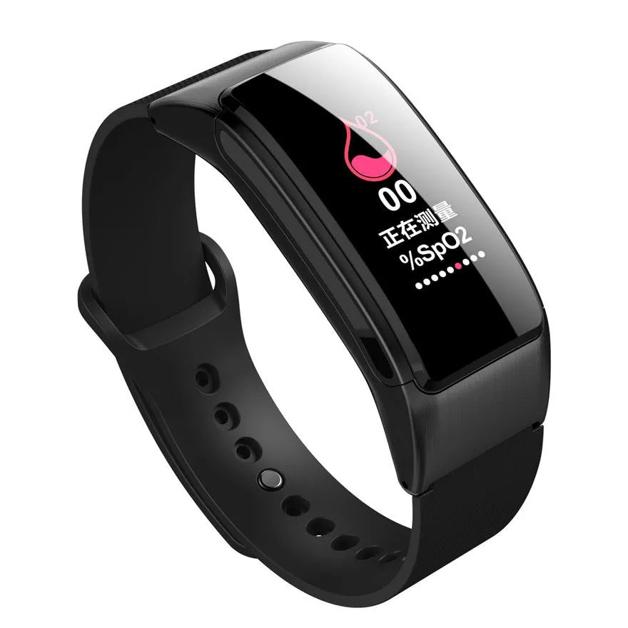B31 smart watch with heart rate blood pressure monitor in gold colour showing step count