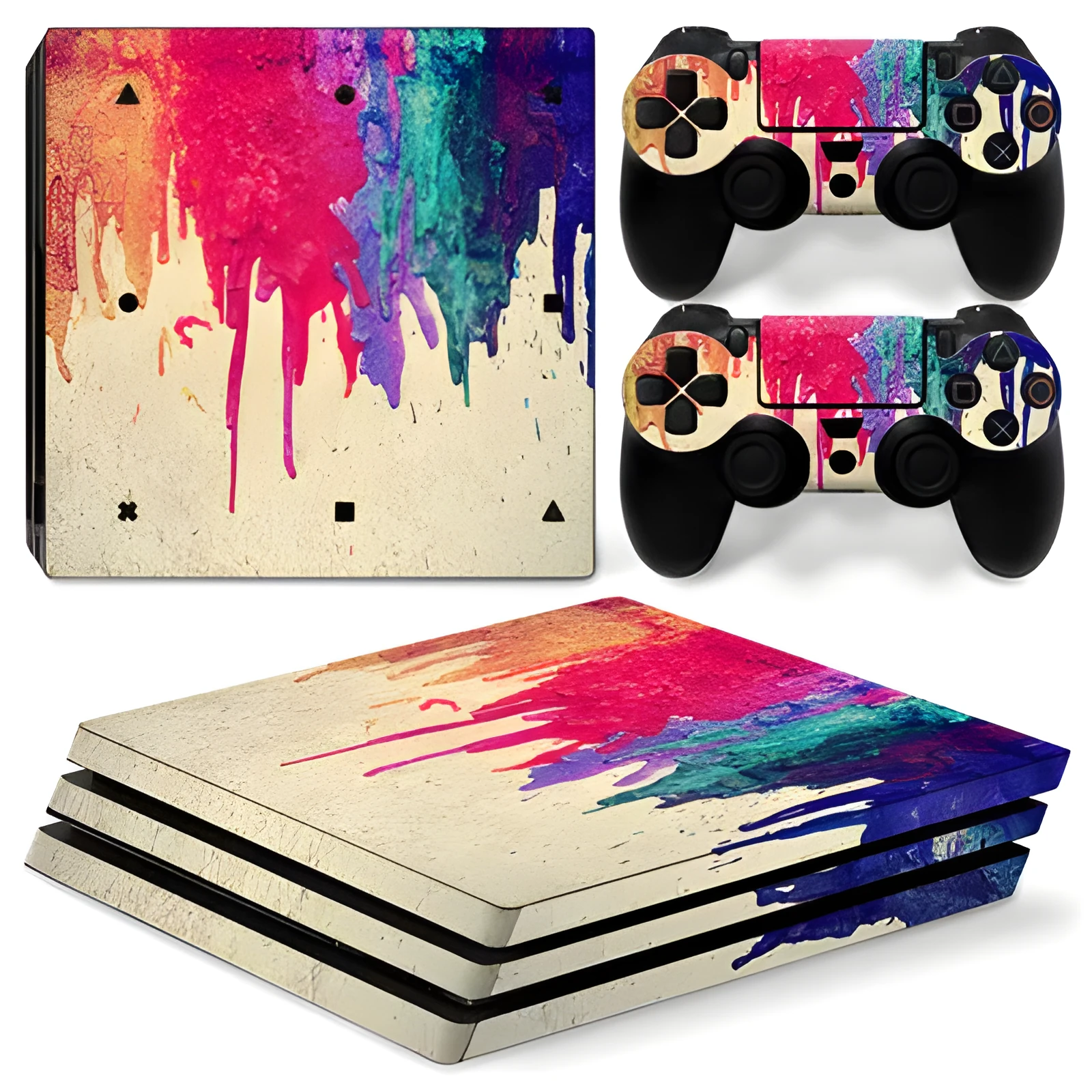 PS4 Pro sticker decal in style option 1, vinyl skin for gaming console personalisation