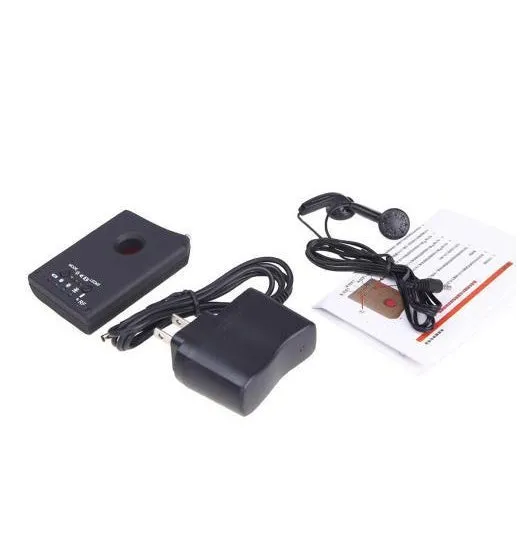 Anti-spy hidden camera signal detector black with antenna and LED indicator