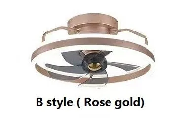 Modern white ceiling fan with integrated light and five blades, shown installed on a ceiling.