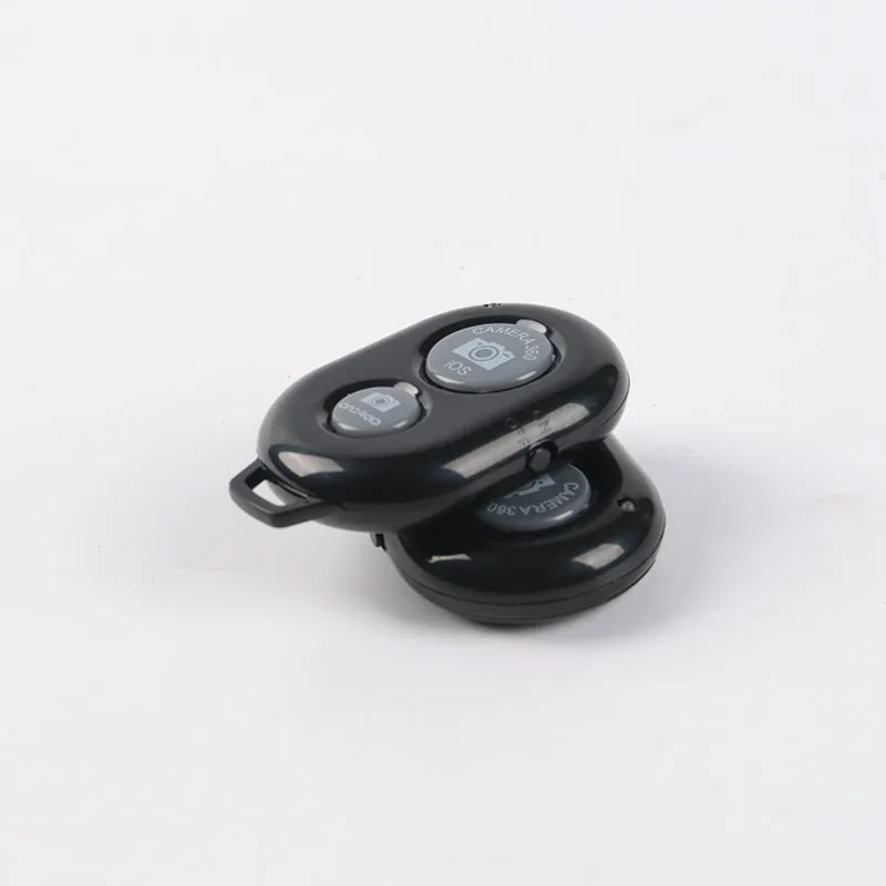 Black ABS wireless Bluetooth selfie remote shutter for mobile phone photography with 10-metre range