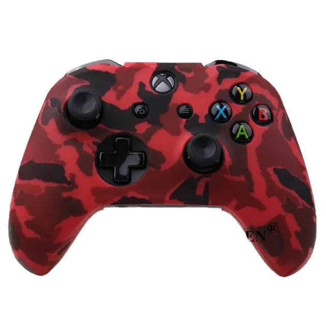 Xbox One silicone controller protective cover in camouflage pattern on a white background