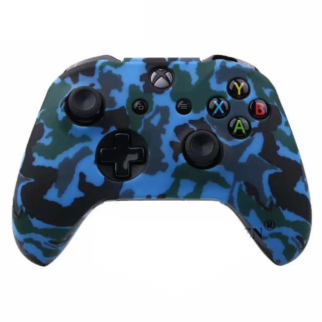 Xbox One silicone controller protective cover in camouflage pattern on a white background